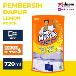 Mr Muscle Kitchen Pembersih Dapur Pouch Lemon 720ml