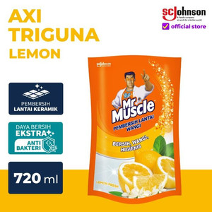 Mr Muscle Axi Triguna Pembersih Lantai Lemon Pouch 720ml