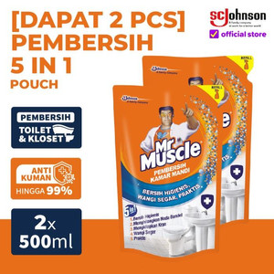 (Dapat 2Pcs) Mr Muscle Pembersih Kamar Mandi 5in1 Pouch 500ml