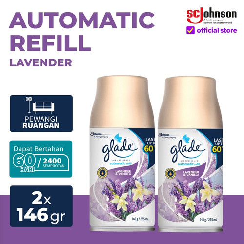 TWIN PACK Glade Matic Spray Refill Lavender 225gr