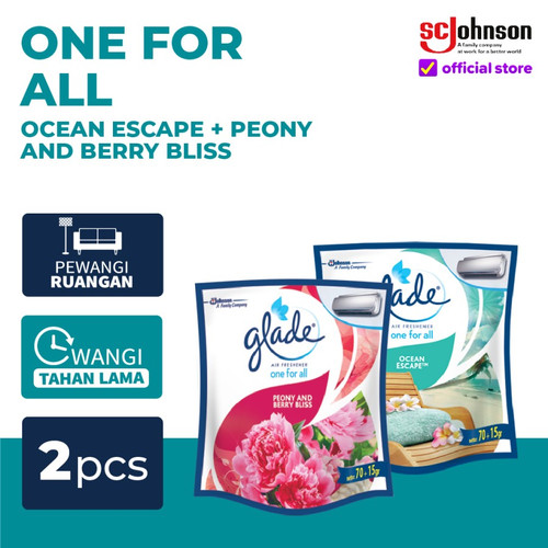 [Dapat 2 pcs] Glade One for All Ocean Peony and Berry Blis 70gr