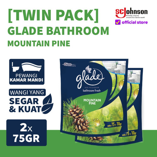 [TWIN PACK] Glade Bathroom Mountain Pine Refill 75g