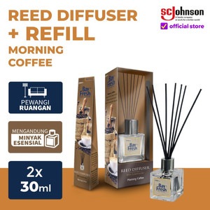 Bayfresh Reed Diffuser Pengharum Ruangan + Refill - Morning Coffee