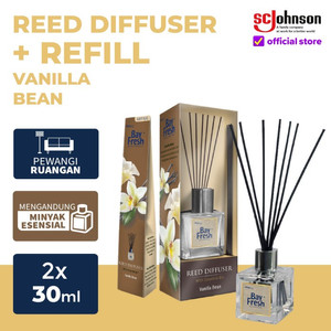 Bayfresh Reed Diffuser Pengharum Ruangan + Refill - Vanilla Bean