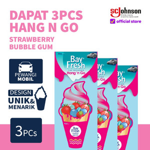 [Dapat 3 pcs] Bayfresh Hang n Go Strawberry Bubble gum