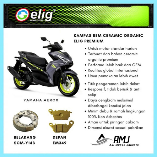 Kampas Rem Depan Belakang Yamaha Aerox ELIG SCMY14B - EM349