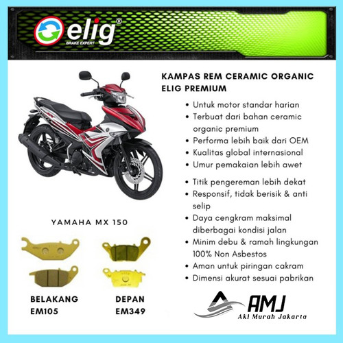 Kampas Rem Depan Belakang Yamaha MX 150 ELIG EM105 - EM349