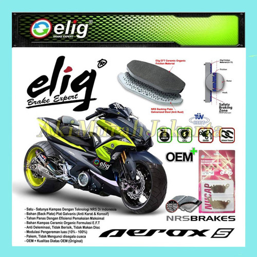 Kampas Rem Depan Yamaha NMax / Aerox / Lexi / Mx King ELIG EM349 NRS