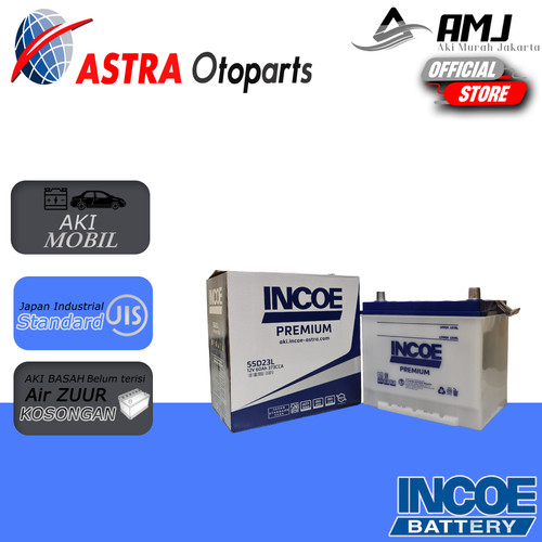 Aki Mobil Toyota Camry Incoe Premium Astra 55d23l Aki Basah 12v / 60ah