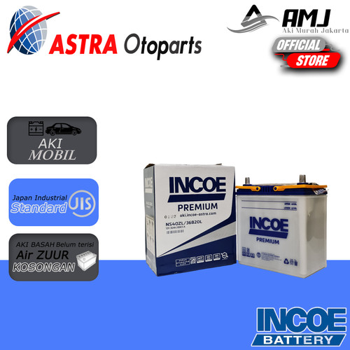 Aki Mobil Incoe Premium Astra Ns40zl / 36b20l Aki Basah 12v / 35ah