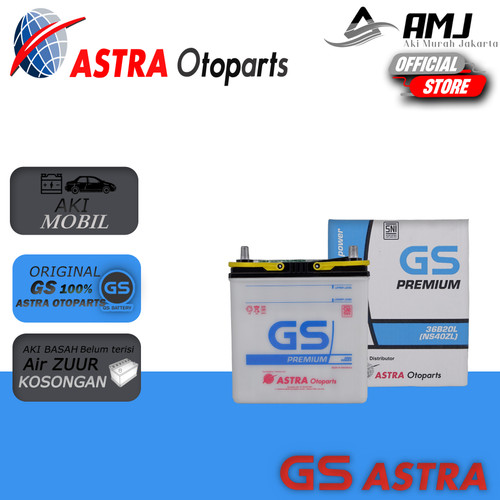 Aki Mobil Toyota Raize GS Astra Premium NS40ZL Aki Basah 12V / 35Ah