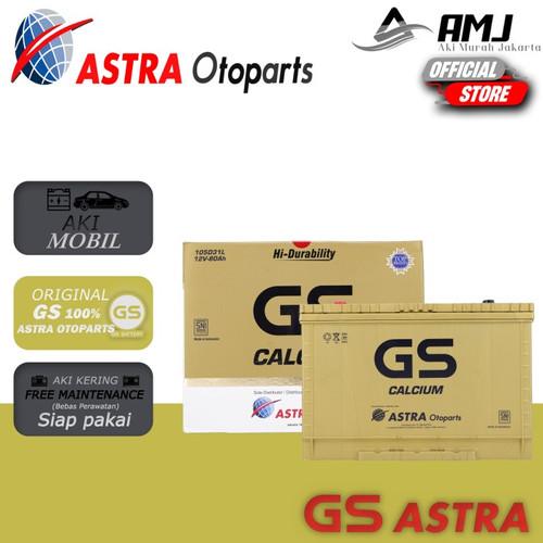 Aki Mobil Fortuner Diesel GS ASTRA CALCIUM 105D31L / 95D31L Aki Kering