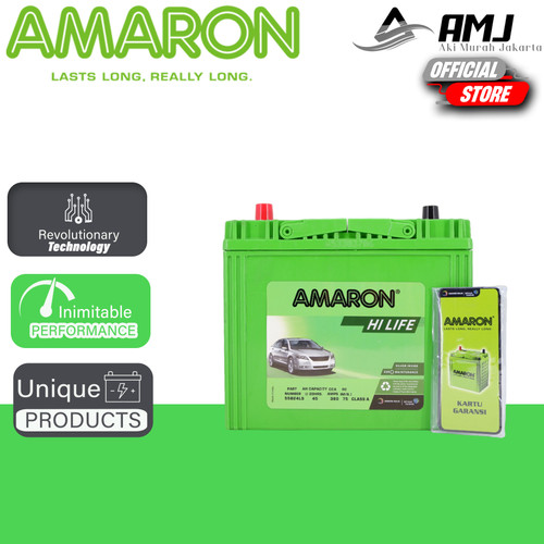 Aki Mobil Honda HRV NS60LS / 55B24LS Amaron Hi-Life 12V / 45Ah