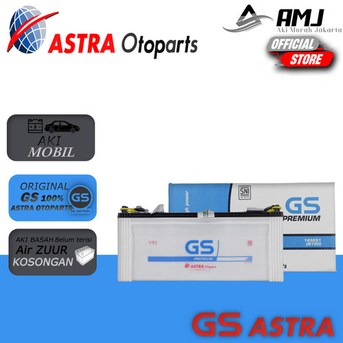 Aki Forklift GS PREMIUM ASTRA N150 / 145G51 Aki Basah 12V / 150Ah