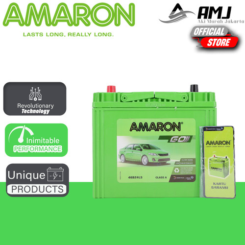 Aki Mobil Wuling Confero NS60LS / 46B24LS Amaron GO 12V / 45Ah