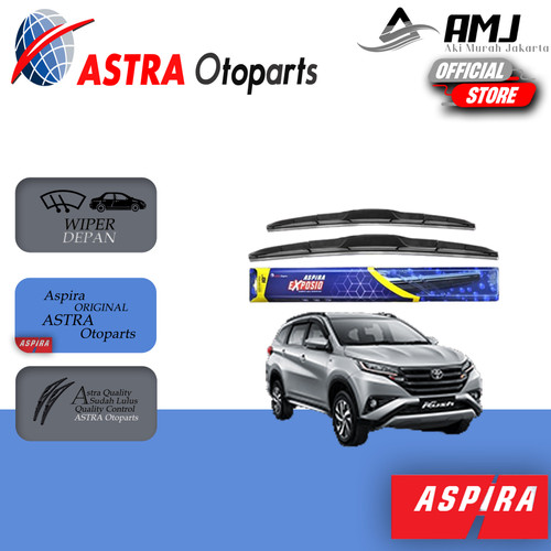 WIPER ASPIRA EXPOSIO RUSH / TERIOS / SWIFT / COROLLA 21 & 18 SEPASANG