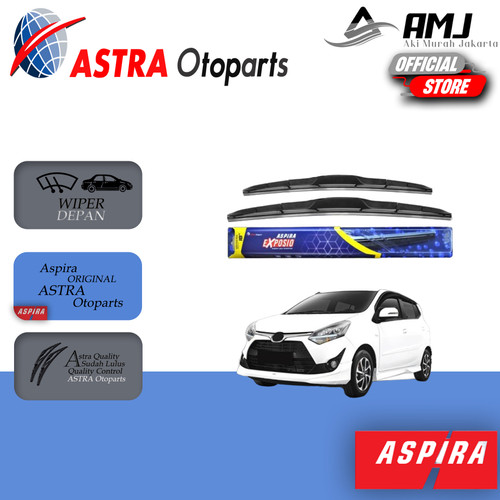 WIPER ASPIRA EXPOSIO AYLA / AGYA UKURAN 20 & 14 ORIGINAL ASTRA