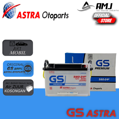 Aki Mobil Landrover 58024 Gs Premium Astra 12v / 80ah Aki Basah