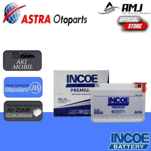 Aki Mobil Mercedes S 320 58024 INCOE Premium Astra 12V 80Ah Aki Basah