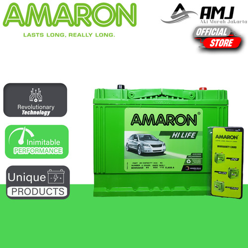 Aki Mobil Mitsubishi Galant Amaron HI-LIFE 95D26R / NS70 12V 65Ah