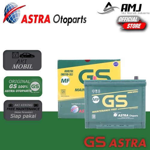 Aki Mobil Isuzu D Max GS MF ASTRA 80D26L Aki Kering 12V / 70Ah