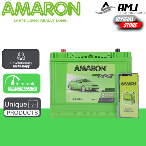 Aki Mobil Ford Escape NS70L / 65D26L Amaron GO Aki Kering 12V / 65A