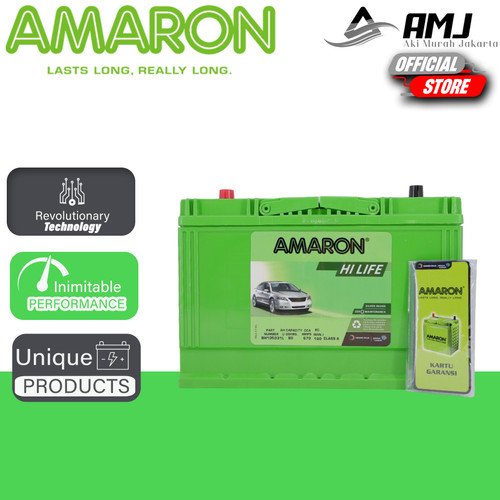 GARANSI 1 TAHUN Aki Mobil NX120-7L / 105D31L Amaron Hi-Life 12V / 80Ah