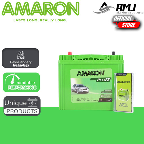 Aki Mobil Nissan March NS60L / 55B24L Amaron Hi-Life 12V / 45Ah