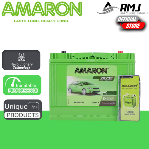 Aki Mobil Volvo 244 NS70 / 65D26R Amaron GO Aki Kering 12v / 65Ah