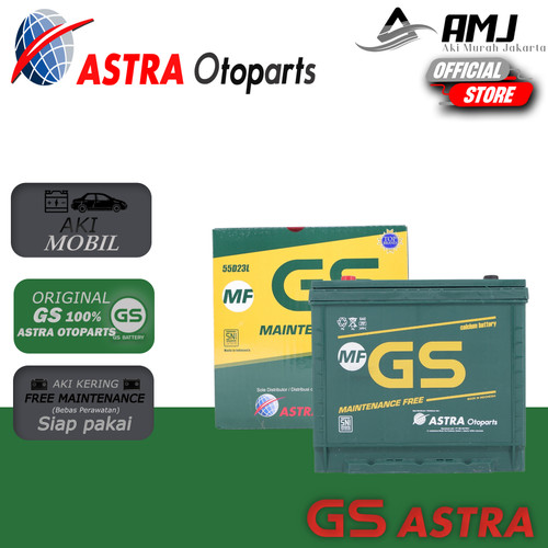 Aki Mobil Hyundai Elantra Gs Mf Astra 55d23l 12v / 60ah (Aki Kering)