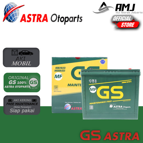 Aki Mobil Mazda Lantis GS MF ASTRA NS60LS 12V / 45Ah (Aki Kering)