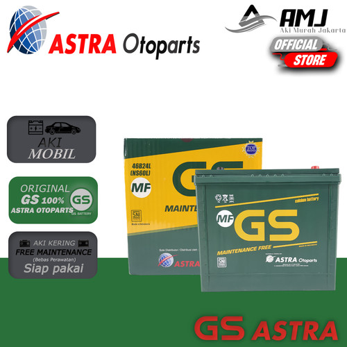 Aki Mobil Nissan Coupe GS MF ASTRA NS60L 12V / 45Ah (Aki Kering)