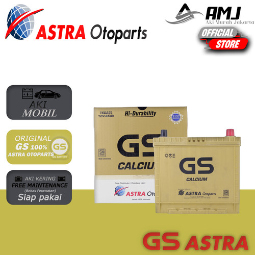 Aki Mobil Kia Sedona Bensin Gs Astra Calcium 55d23l / 75d23l 12v / 65a