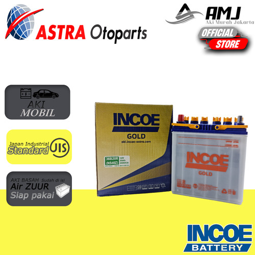 Aki Mobil Mazda 3 INCOE Gold NS40Z Aki Basah 12V / 35 Ah