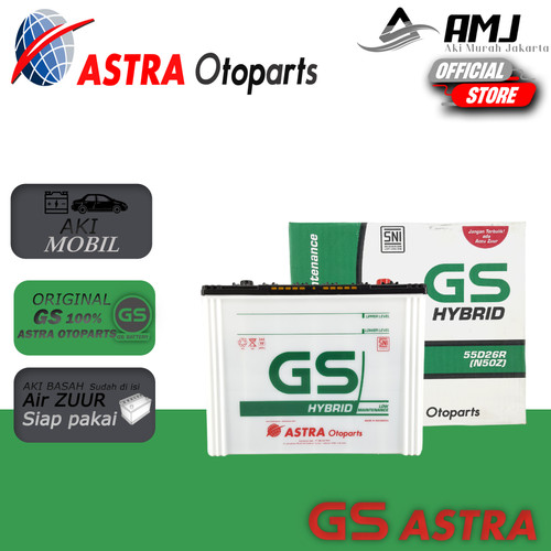 Aki Mobil Hino Dutro GS HYBRID Astra N50Z Aki Basah 12V / 60Ah