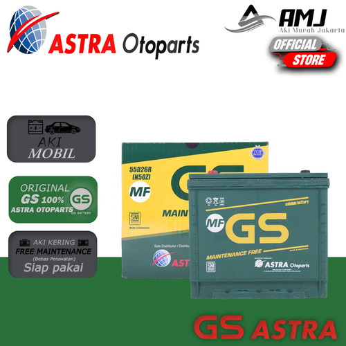 Aki Mobil Colt Diesel GS MF Astra N50Z Aki Kering 12V 60Ah AKI KERING