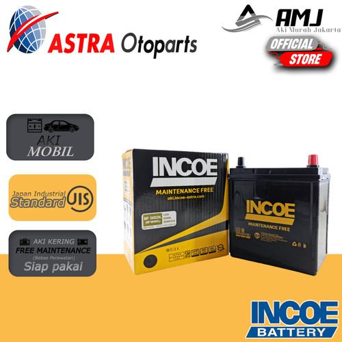 Aki Mobil INCOE MF Astra NS60 (Maintenance Free) Aki Kering 12V / 45Ah