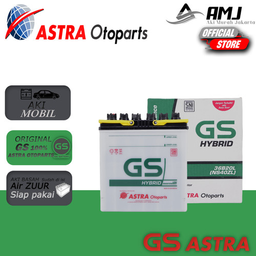 Aki Mobil Daihatsu Charade Gs Astra Ns40zl Aki Basah 12v / 35 Ah