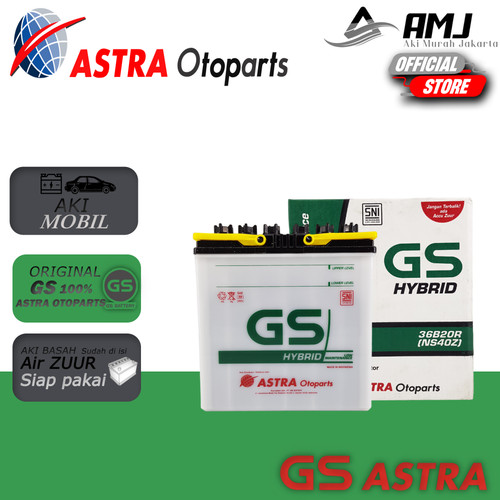 Aki Mobil Suzuki Carry Futura GS Astra NS40Z Aki Basah 12V / 35 Ah