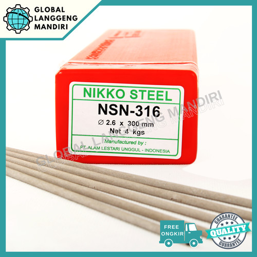 Kawat Las Nikko Steel NSN 316 2.6MM (1KG)/ NSN316 2.6 MM STAINLESS 2,6