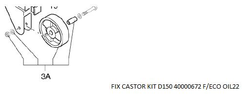 NILFISK FIX CASTOR KIT D150 40000672 F/ECO OIL22