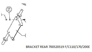 NILFISK BRACKET REAR 700520519 F/C110/170/200E