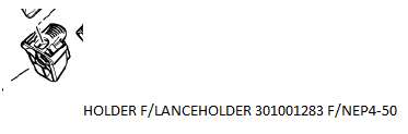 NILFISK HOLDER F/LANCEHOLDER 301001283 F/NEP4-50