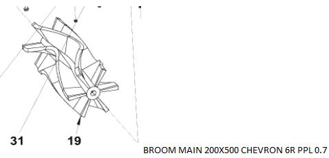 NILFISK BROOM MAIN 200X500 1463174000 F/SW750