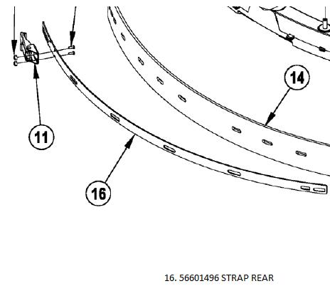 NILFISK STRAP REAR 56601496 F/BR855