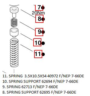 NILFISK SPRING SUPPORT 62695 F/NEP 7-66DE