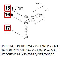 NILFISK HEXAGON NUT M4 2759 F/NEP 7-66DE