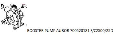 NILFISK BOOSTER PUMP AUROR 700520181 F/C2500/25D