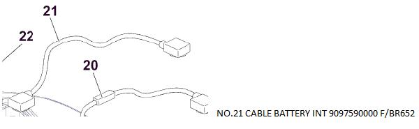 NILFISK CABLE BATTERY INT 9097590000 F/BR652