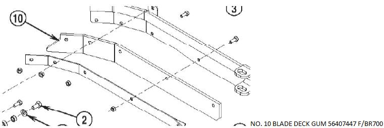 NILFISK BLADE DECK GUM 56407447 F/BR700